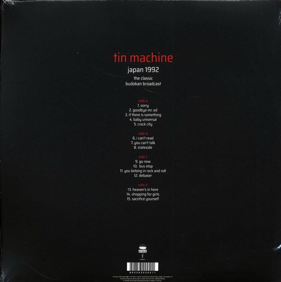 Tin Machine - Japan 1992: The Classic Budokan Broadcast (2xLP)