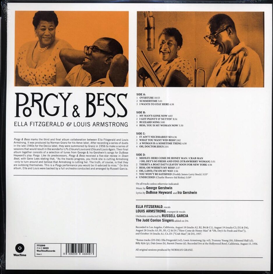 Louis Armstrong - Porgy & Bess (+ 3 bonus tracks) (ltd. ed.) (2xLP) (remastered)