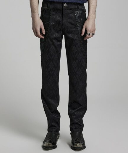 Men's Gothic Jacquard Lace Pants