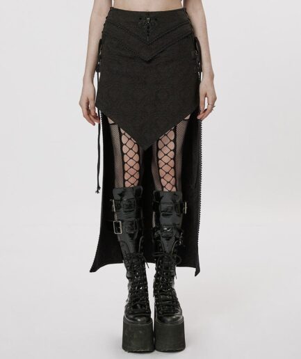 Women's Gothic Butterfly Embroidered Irregular Skirt