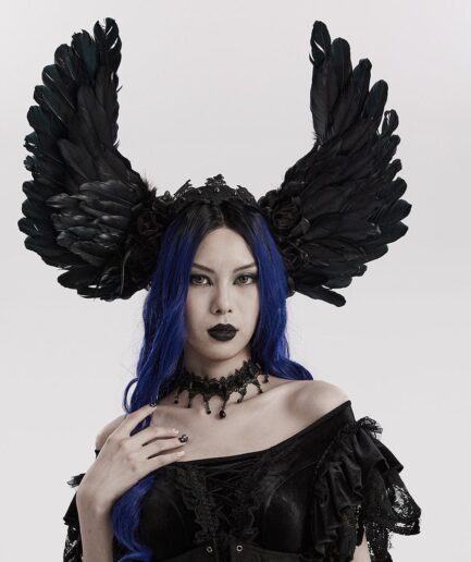 Women's Gothic Faux Feather Wing Headwear