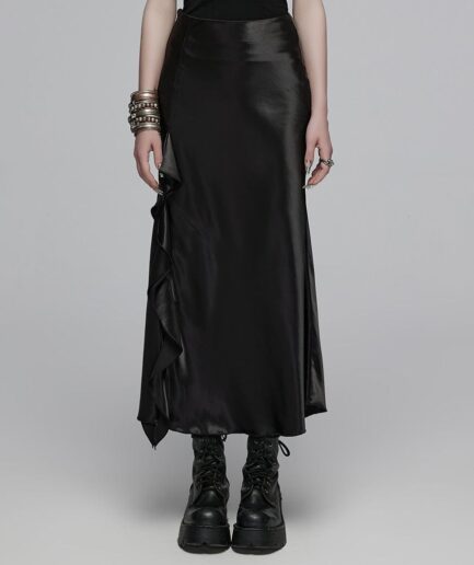 Women's Gothic Ruffled Fishtail Skirt