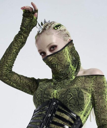 Women's Gothic Snakeskin Lace-up Masks