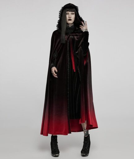 Women's Gothic Vintage Gradient Long Cloak