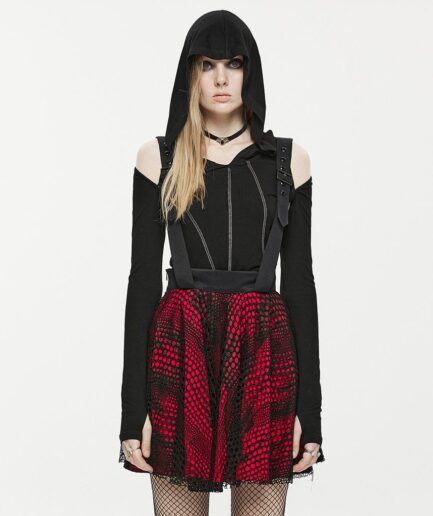 Women's Grunge Mesh Splice Two-wear Skirt