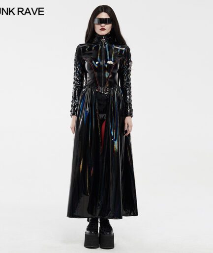 Original Brand Cyber Rococo Laser Ladies Long Coat Long Sleeve Dress