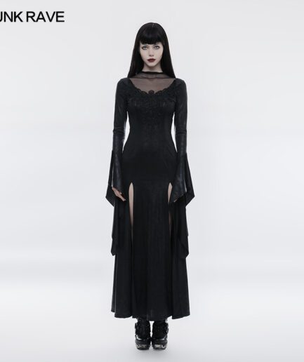 Gothic Gorgeous Split Long Dress Wq-349