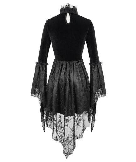 'Devil Inside Me' Gothic Dress with Shoulder Slits